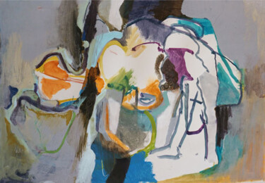 Malerei mit dem Titel "BASE" von Lothar Neumann, Original-Kunstwerk, Acryl