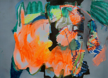 Painting titled "untitled (SM)" by Lothar Neumann, Original Artwork, Acrylic