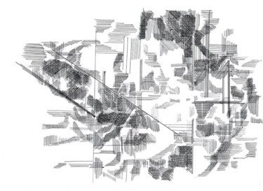 Desenho intitulada "no machine / 7 24" por Lothar Neumann, Obras de arte originais, Canetac de aerossol