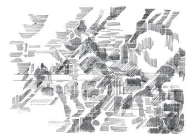 Desenho intitulada "no machine 10 / 24" por Lothar Neumann, Obras de arte originais, Canetac de aerossol