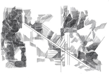 Desenho intitulada "no machine / 11 24" por Lothar Neumann, Obras de arte originais, Canetac de aerossol