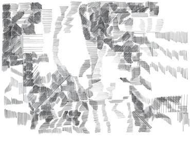 Desenho intitulada "no machine / 12 / 24" por Lothar Neumann, Obras de arte originais, Canetac de aerossol