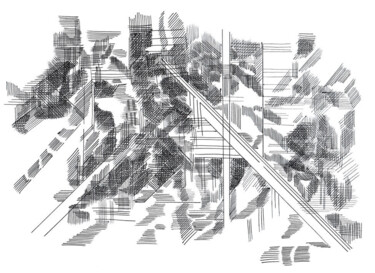 Drawing titled "no machine / 15 / 24" by Lothar Neumann, Original Artwork, Ballpoint pen