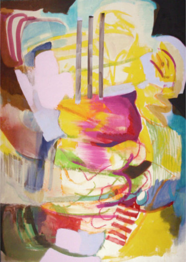 Malerei mit dem Titel "DUETT" von Lothar Neumann, Original-Kunstwerk, Acryl