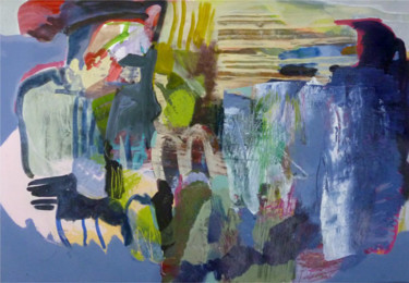 Malerei mit dem Titel "POOL II" von Lothar Neumann, Original-Kunstwerk, Acryl