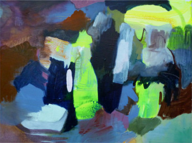 Painting titled "untitled ( D M)" by Lothar Neumann, Original Artwork, Acrylic