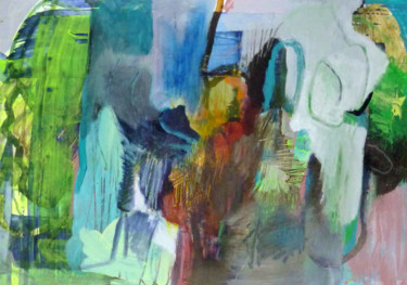 Painting titled "untitled (T R C)" by Lothar Neumann, Original Artwork, Acrylic