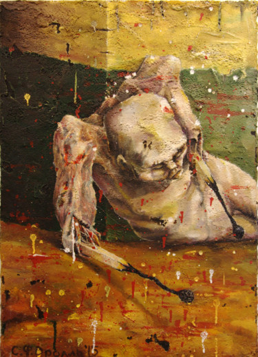 Картина под названием "The waste material" - Samedi Von Drole, Подлинное произведение искусства, Масло
