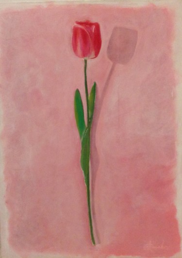 Painting titled "Die Tulpe und ihr S…" by Charlotte Ramakers, Original Artwork, Acrylic