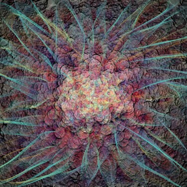Digitale Kunst mit dem Titel "Rose" von Lotus20artabstrait, Original-Kunstwerk, Digitale Malerei