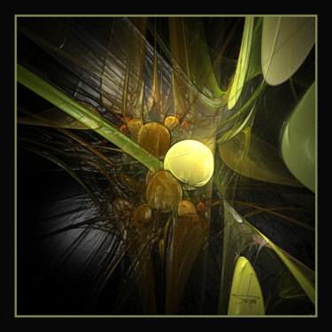 Arte digitale intitolato "Ma plante virtuelle…" da Lotus20artabstrait, Opera d'arte originale, Pittura digitale