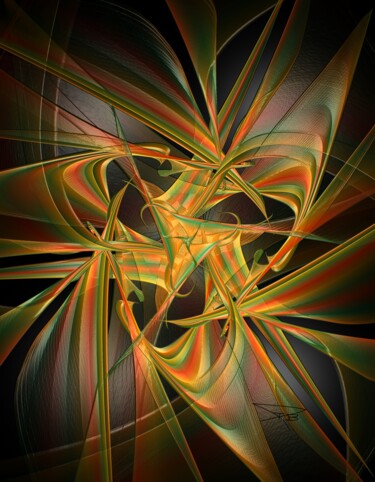 Цифровое искусство под названием "uʺ+2Buʹ+Au=f" - Lotus20artabstrait, Подлинное произведение искусства, Цифровая живопись