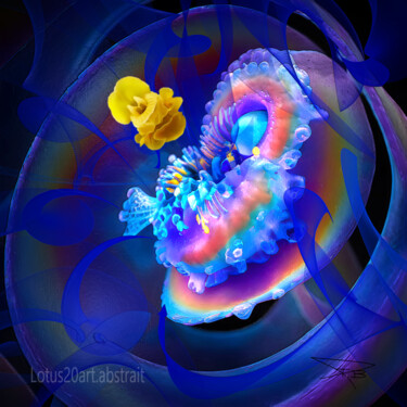Digitale Kunst getiteld "MY Calceolaria unif…" door Lotus20artabstrait, Origineel Kunstwerk, 2D Digital Work