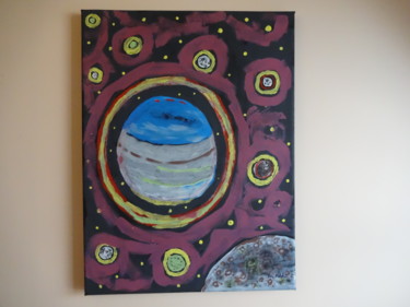 Painting titled "uranus-and-moons.jpg" by Lou Baldin, Original Artwork