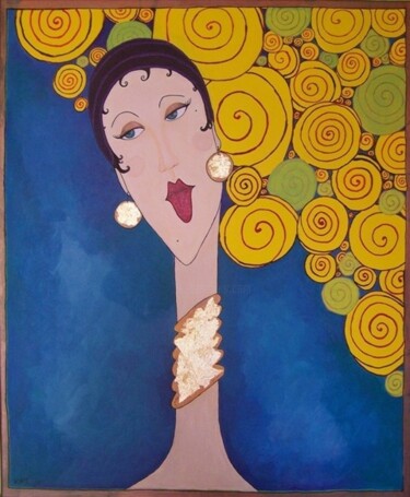Peinture intitulée "Les tourbillons de…" par Lou Kat, Œuvre d'art originale, Huile