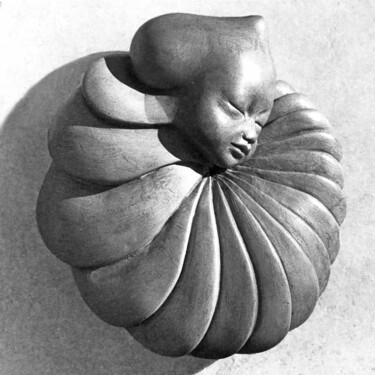 Skulptur mit dem Titel "Bébé-graine 5" von Lou Perdu, Original-Kunstwerk, Andere