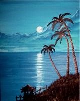 Peinture intitulée "Twilight Sea" par Louis Padro, Œuvre d'art originale