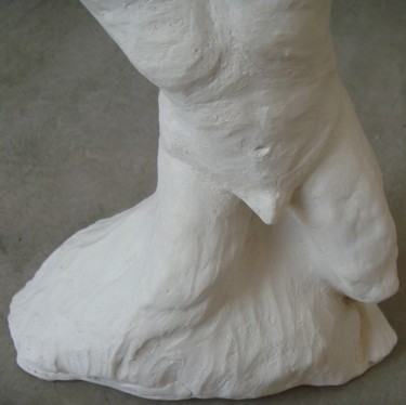 Sculpture intitulée "achile agonisant vu…" par Sandrine Lascols, Œuvre d'art originale, Terre cuite
