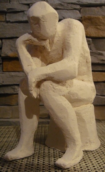 Skulptur mit dem Titel "nonchalance" von Sandrine Lascols, Original-Kunstwerk