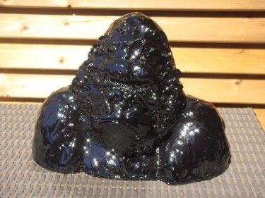 Sculpture intitulée "gorille" par Sandrine Lascols, Œuvre d'art originale, Terre cuite