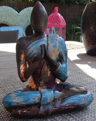 Sculpture intitulée "little buddha" par Sandrine Lascols, Œuvre d'art originale