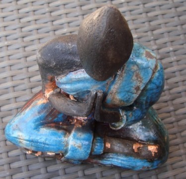 Skulptur mit dem Titel "little buddha" von Sandrine Lascols, Original-Kunstwerk