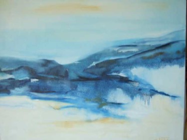 Peinture intitulée "Série Bleue" par Arlette Loubet, Œuvre d'art originale, Huile