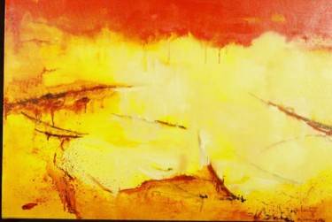Peinture intitulée "Desert" par Arlette Loubet, Œuvre d'art originale, Huile