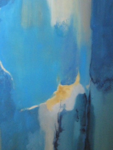 Peinture intitulée "Triptyque Bleu I" par Arlette Loubet, Œuvre d'art originale, Huile