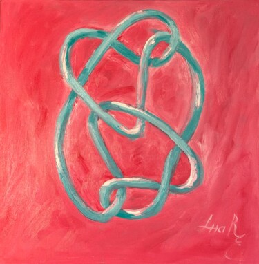 Schilderij getiteld "Forme d’infini" door Loudmila Harscouet, Origineel Kunstwerk, Olie Gemonteerd op Frame voor houten bran…