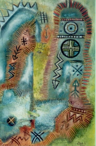 Peinture intitulée "La joie du signe" par Abderahmane Louidani, Œuvre d'art originale