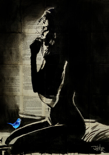 Disegno intitolato "NIGHT VISION" da Loui Jover, Opera d'arte originale, Inchiostro