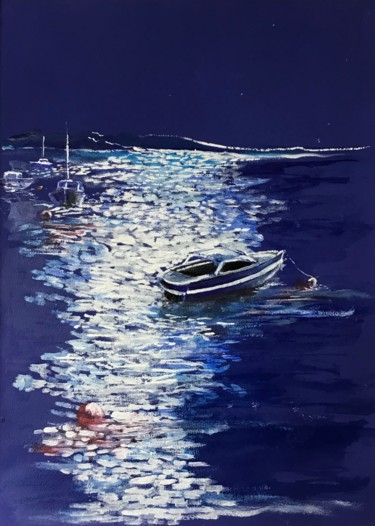 Malerei mit dem Titel "Lumière" von Michel, Original-Kunstwerk, Acryl