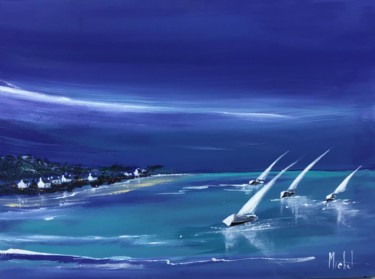 Painting titled "4 voiles" by Michel, Original Artwork, Acrylic