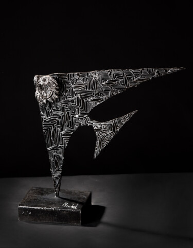 Скульптура под названием "Dragoon" - Michel, Подлинное произведение искусства, Металлы