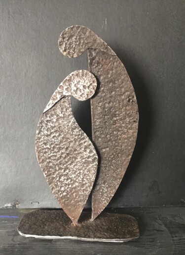 Sculpture titled "Naïve" by Michel, Original Artwork, Metals