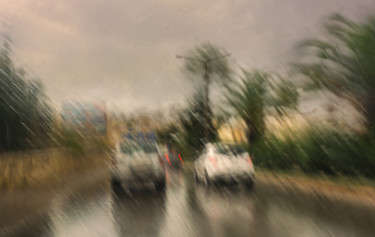 Photography titled "pouring-rain.jpg" by Louis Agius, Original Artwork