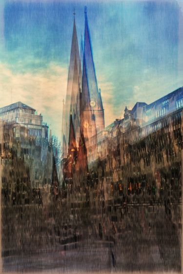 Photographie intitulée "hamburg-steeple.jpg" par Louis Agius, Œuvre d'art originale