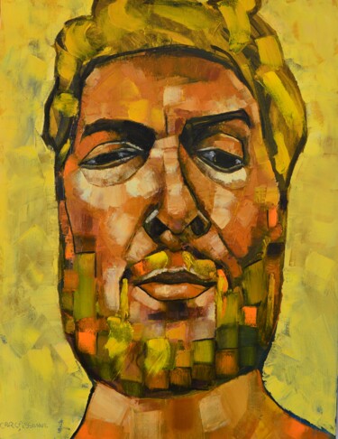 Peinture intitulée "Self-portrait" par Louis Carcassonne, Œuvre d'art originale, Huile