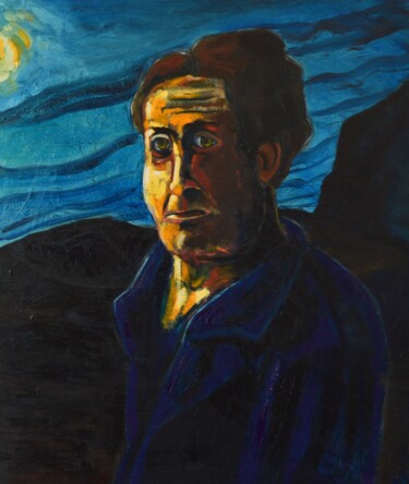 Peinture intitulée "Balade nocturne" par Louis Carcassonne, Œuvre d'art originale, Huile