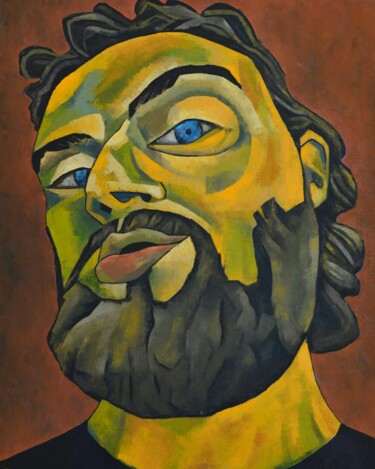 「Self-portrait(3)」というタイトルの絵画 Louis Carcassonneによって, オリジナルのアートワーク, オイル