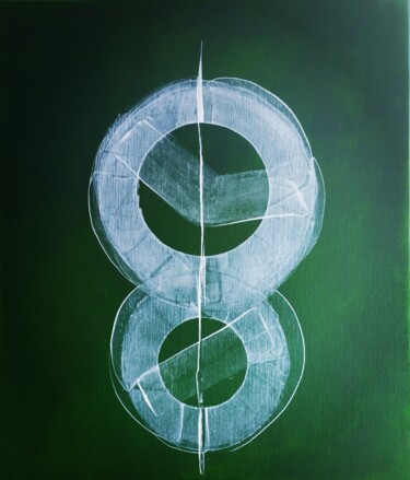 Painting titled "Signe 6" by Louis Garcia, Original Artwork, Acrylic Mounted on Wood Stretcher frame