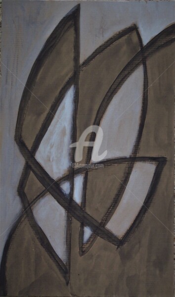 Malerei mit dem Titel "AE4" von Louis Georges Gaume, Original-Kunstwerk, Aquarell