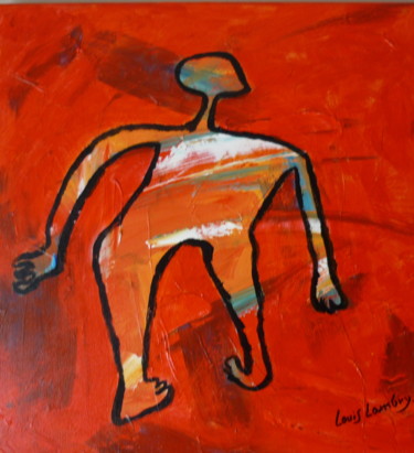 Schilderij getiteld "Ludovic - Daar gaat…" door Louis Lambry, Origineel Kunstwerk, Acryl