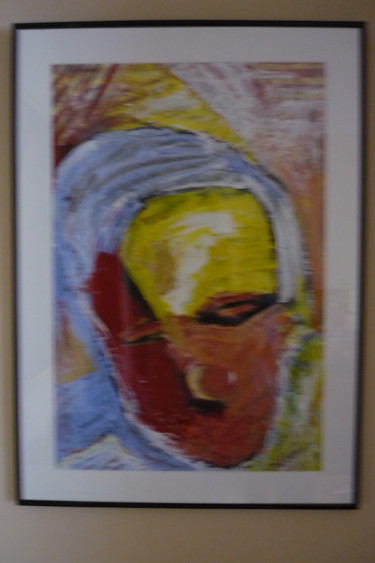 Schilderij getiteld "Zelfportret" door Louis Lambry, Origineel Kunstwerk, Acryl