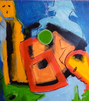 Painting titled "People ! We are num…" by Louis Lambry, Original Artwork, Acrylic Mounted on Wood Stretcher frame