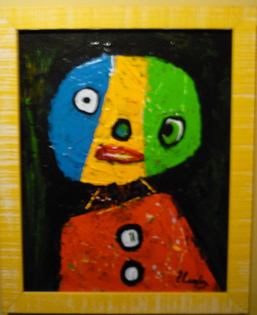 Schilderij getiteld "Colour full Child" door Louis Lambry, Origineel Kunstwerk, Acryl