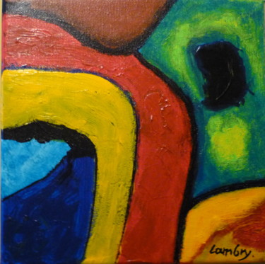 Schilderij getiteld ""four moments 2 "" door Louis Lambry, Origineel Kunstwerk, Acryl