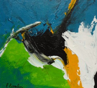 Painting titled "Abstract A 722" by Louis Lambry, Original Artwork, Acrylic Mounted on Other rigid panel