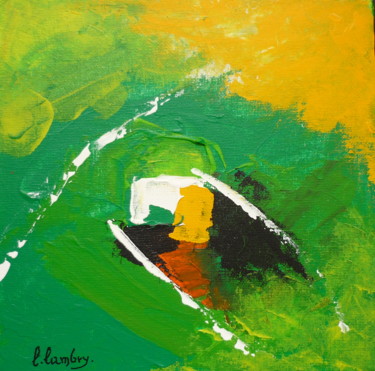 Painting titled "Happy Day      ( A…" by Louis Lambry, Original Artwork, Acrylic Mounted on Cardboard